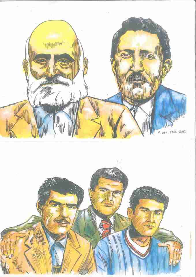 Merhum Hacı Osman Aykan ve pederi...-Merhum Nevzat Aslantepe ve mahdumları...